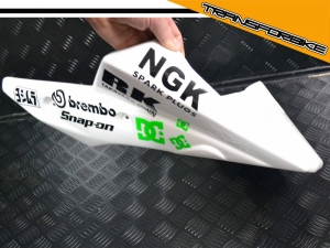 KAWASAKI Z300 2015 - 2017 Sabot RAGE SABOT RAGE Z WHITE GREEN KAWASAKI Z300 2015 - 2017 Sabot RAGE SABOT RAGE Z WHITE GREEN